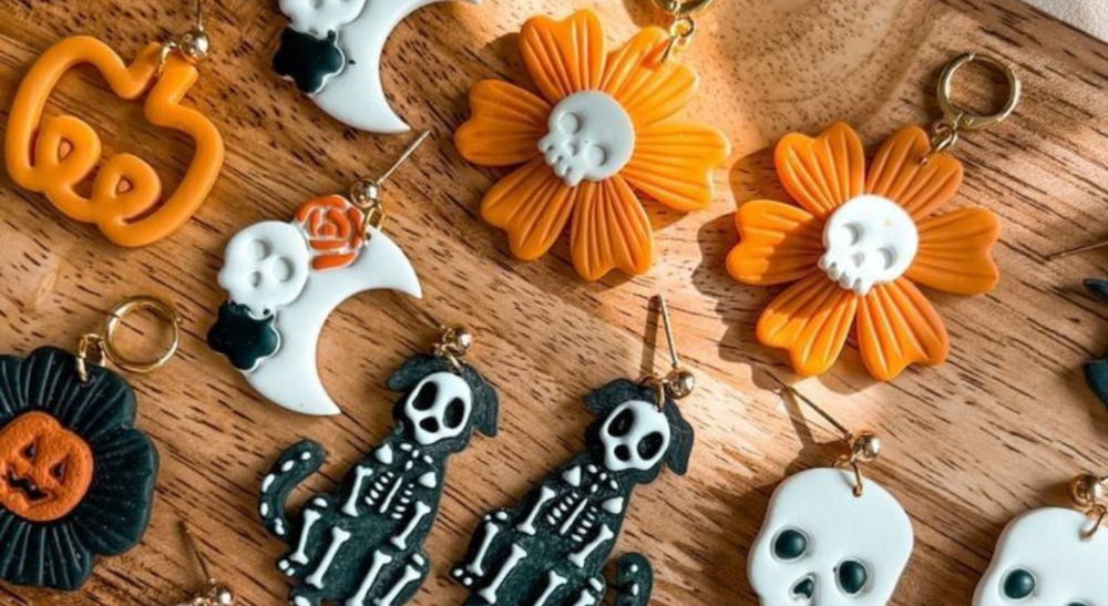 Atelier de bijoux en argile polymère d'automne